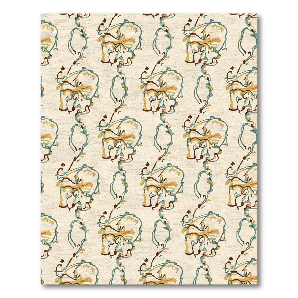 Eclectic Floral Vine Swirl Rug