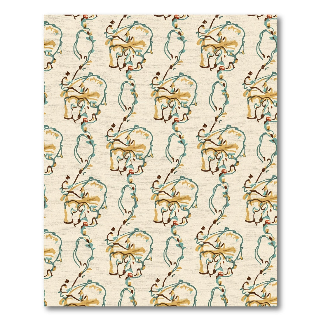 Eclectic Floral Vine Swirl Rug