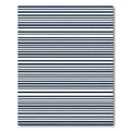 Classic Navy Cream Striped Rug