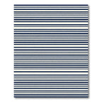 Classic Navy Cream Striped Rug