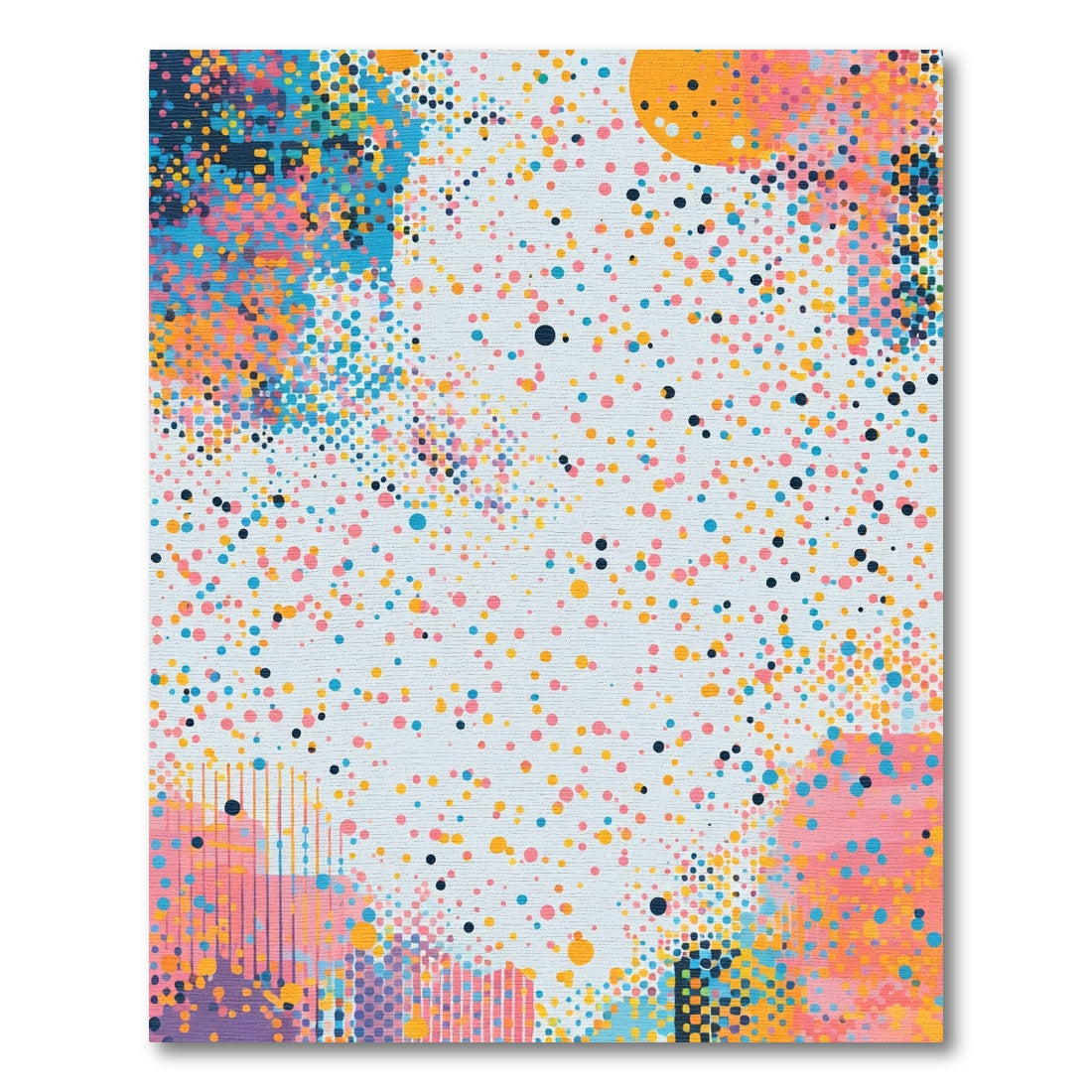 Whimsical Colorful Confetti Scatter Rug