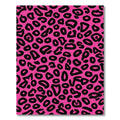 Bold Pink Black Leopard Spots Rug