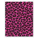 Bold Pink Black Leopard Spots Rug