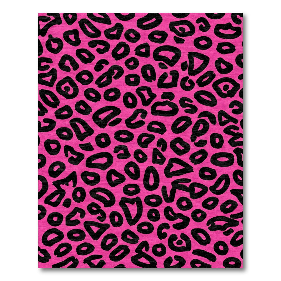 Bold Pink Black Leopard Spots Rug