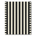 Bold Black Ivory Vertical Stripe Rug