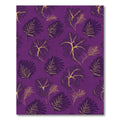Purple and Gold Botanical Leaf Rug