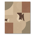 Earthy Abstract Organic Shape Composition Rug