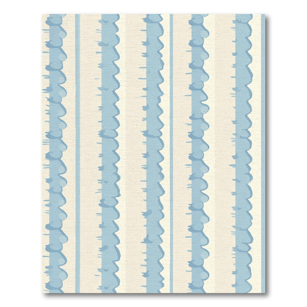 Soft Blue Bubbly Stripe Rug