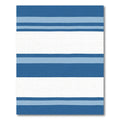 Modern Blue White Striped Rug