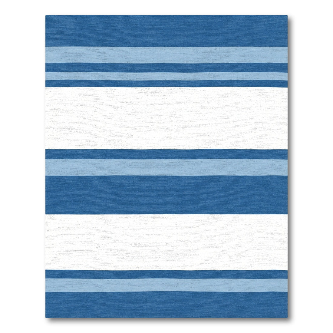 Modern Blue White Striped Rug