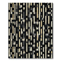 Black Beige Vertical Pixel Lines Rug