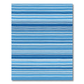 Ocean Blue Wavy Stripe Rug