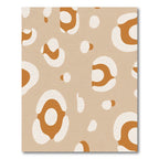 Neutral Taupe Abstract Spots Rug