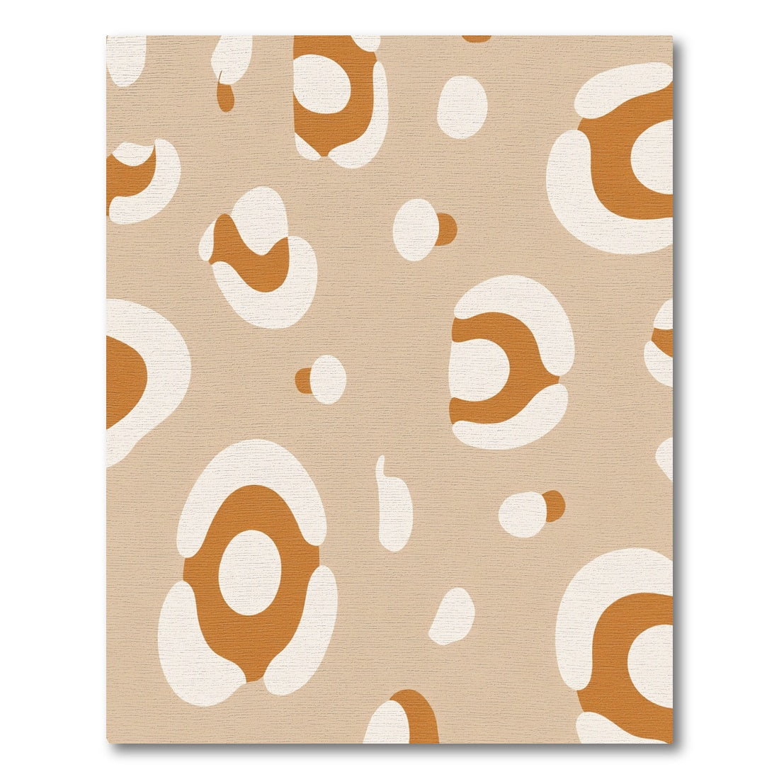 Neutral Taupe Abstract Spots Rug