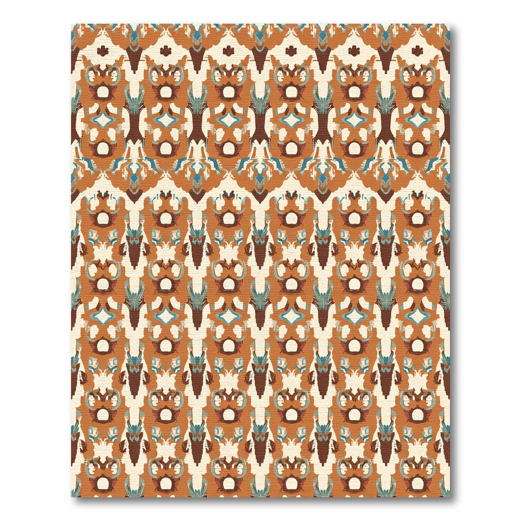 Bold Earthy Tones Tribal Symmetry Rug