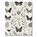 Monochrome Butterfly Botanical Garden Rug