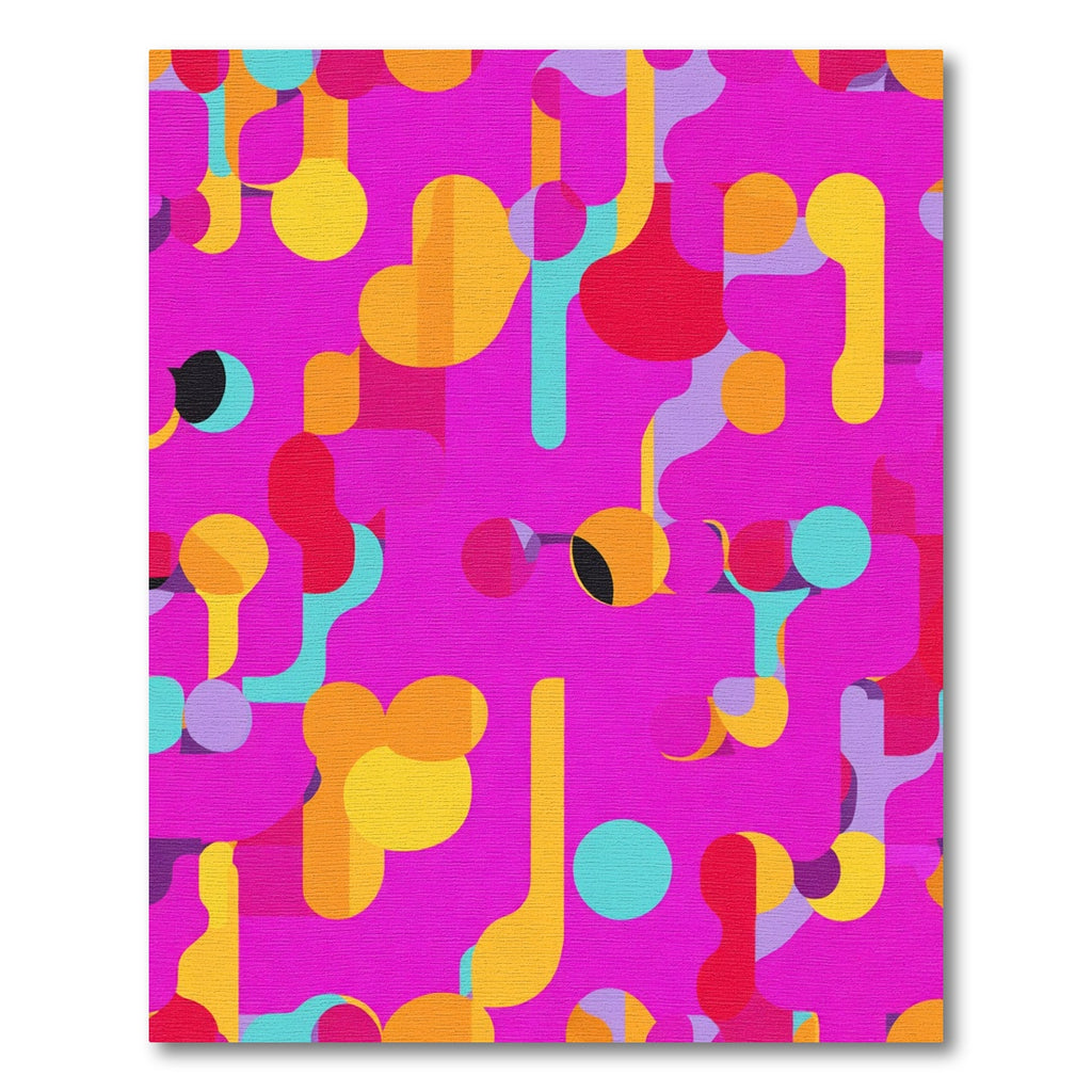 Vibrant Pop Art Abstract Circles Rug