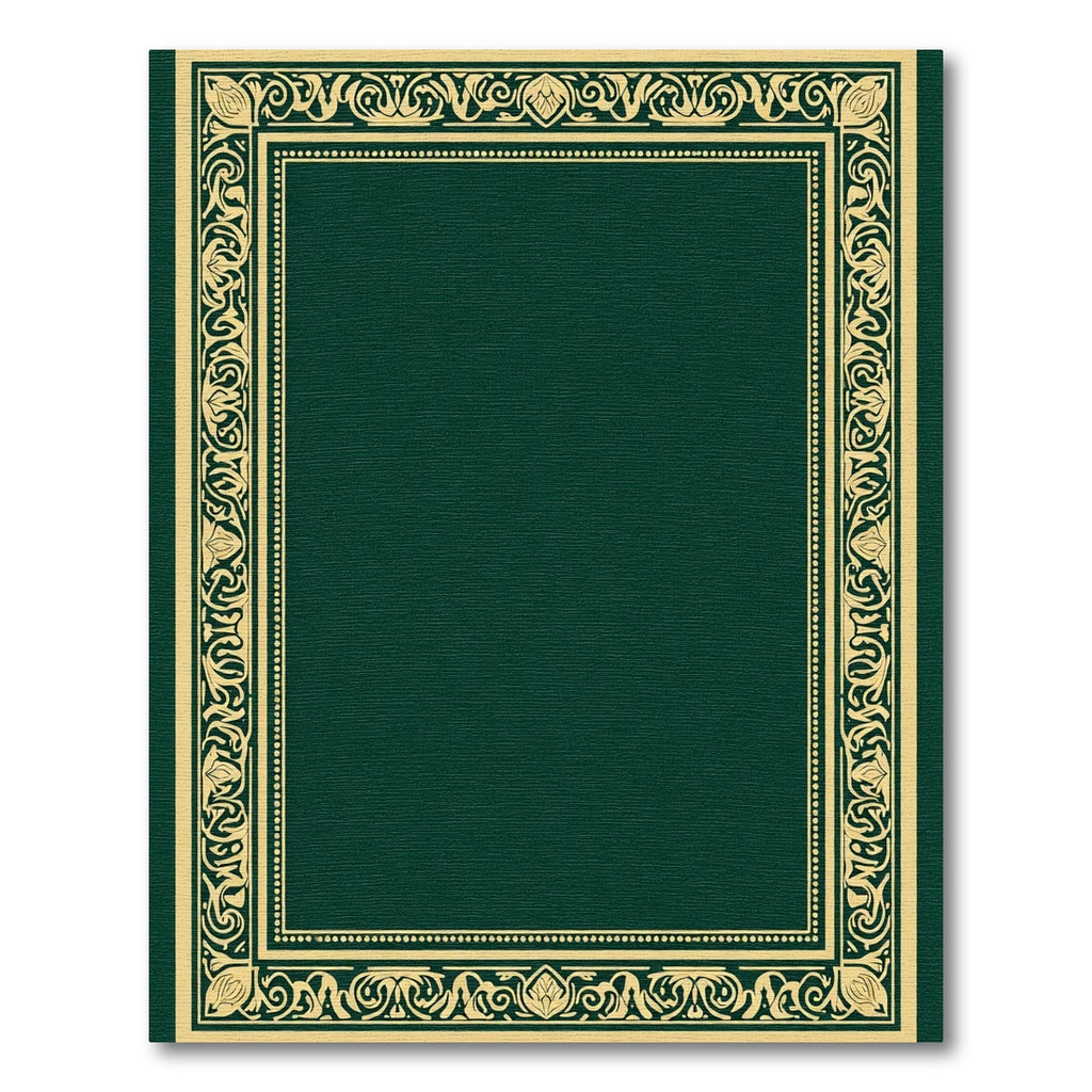 Elegant Gold Vine Scroll Border Rug