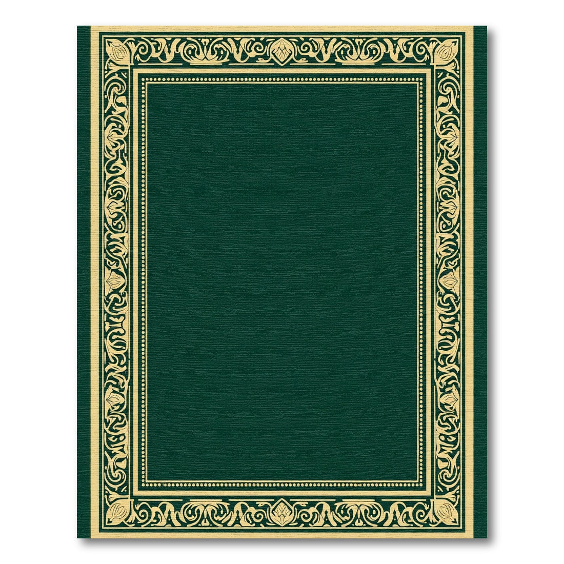 Elegant Gold Vine Scroll Border Rug