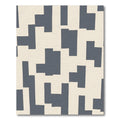Modern Slate Geometric Block Rug