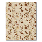 Brown Beige Abstract Face Collage Rug