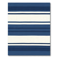 Navy Cream Wide Banded Stripes Rug