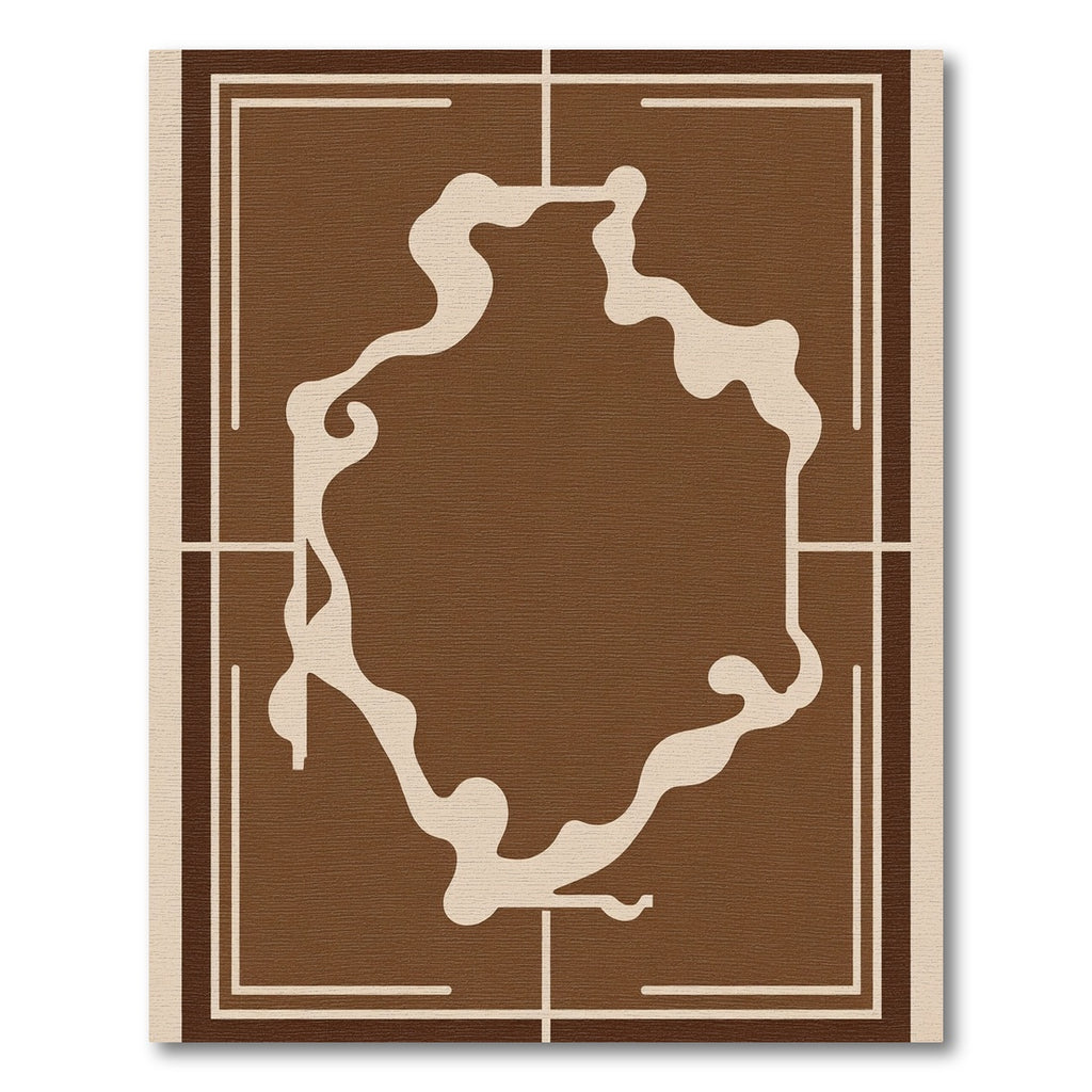Earth Tones Organic Frame Rug
