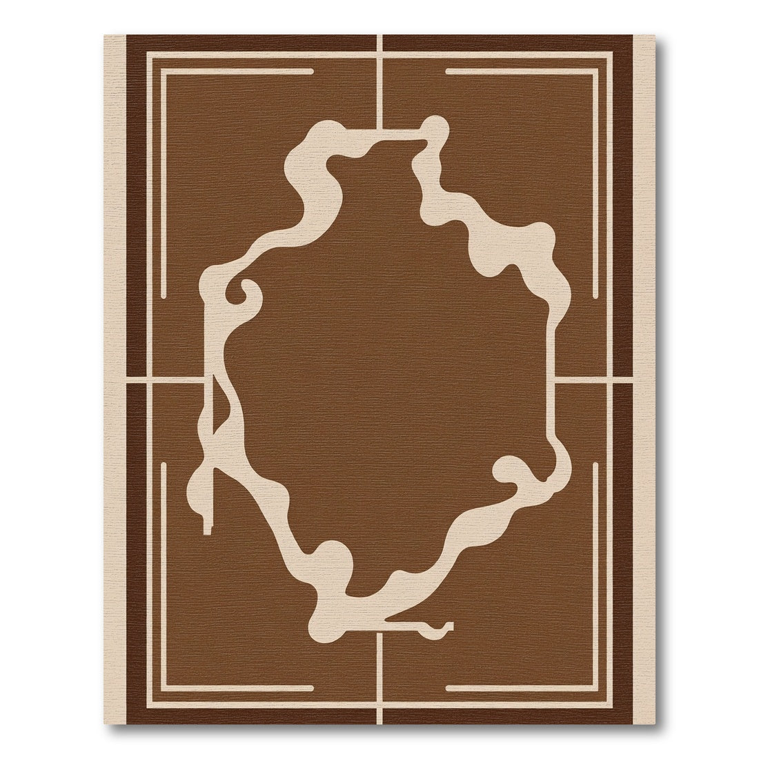 Earth Tones Organic Frame Rug
