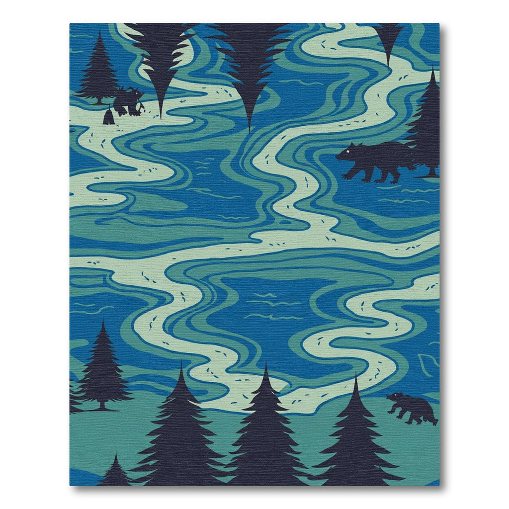 Blue River Forest Animals Rug