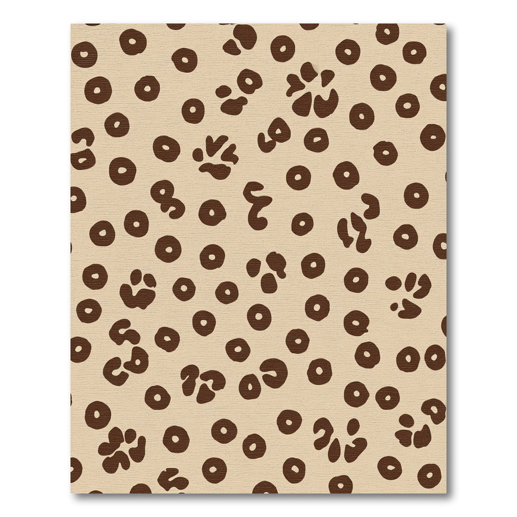 Brown Paw Print Spot Medley Rug