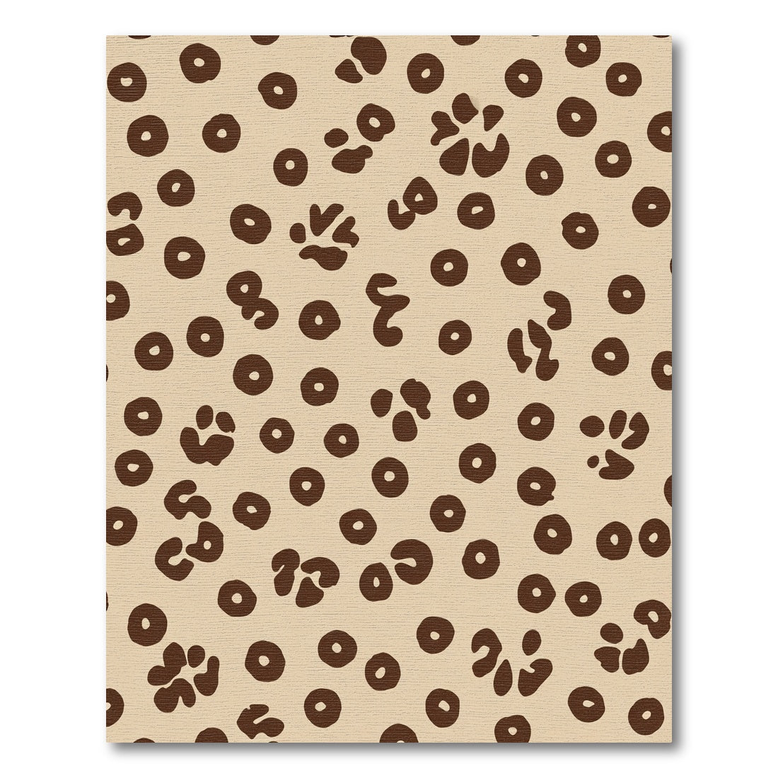 Brown Paw Print Spot Medley Rug