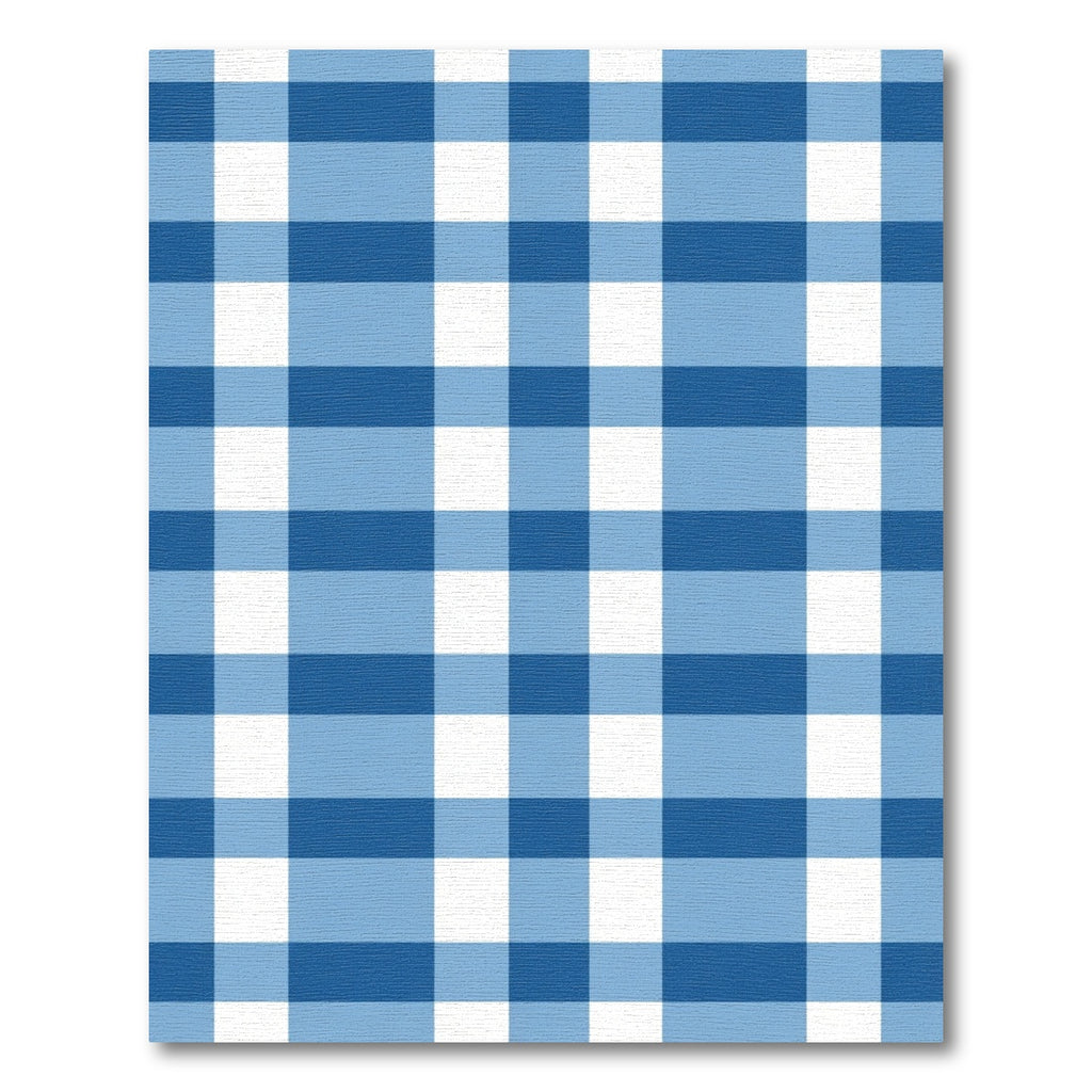 Bold Blue White Plaid Squares Rug