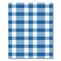 Bold Blue White Plaid Squares Rug