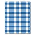 Bold Blue White Plaid Squares Rug