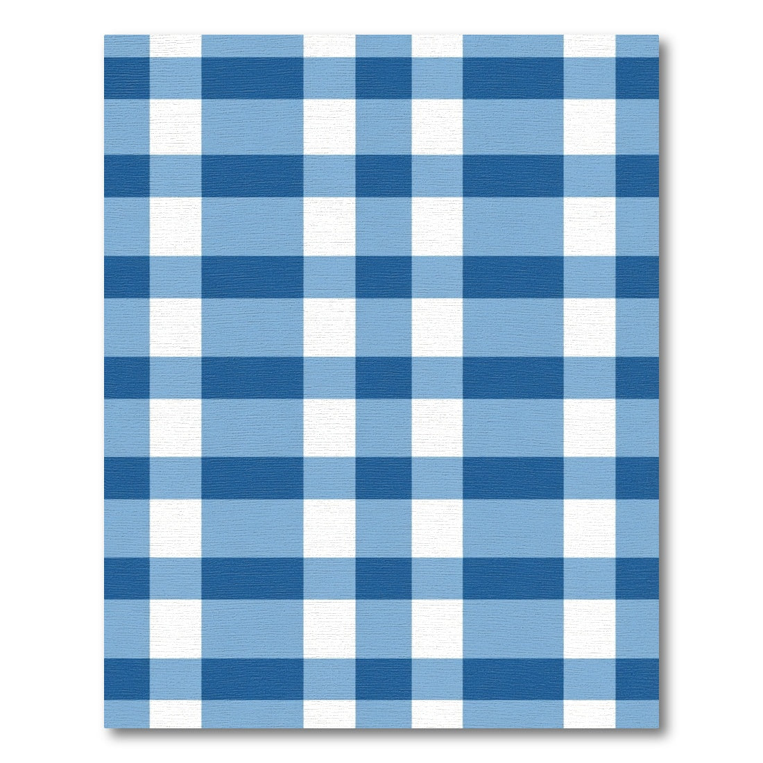 Bold Blue White Plaid Squares Rug