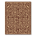 Brown Cream Complex Geometric Layout Rug