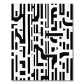Monochrome Asymmetrical Abstract Lines Rug