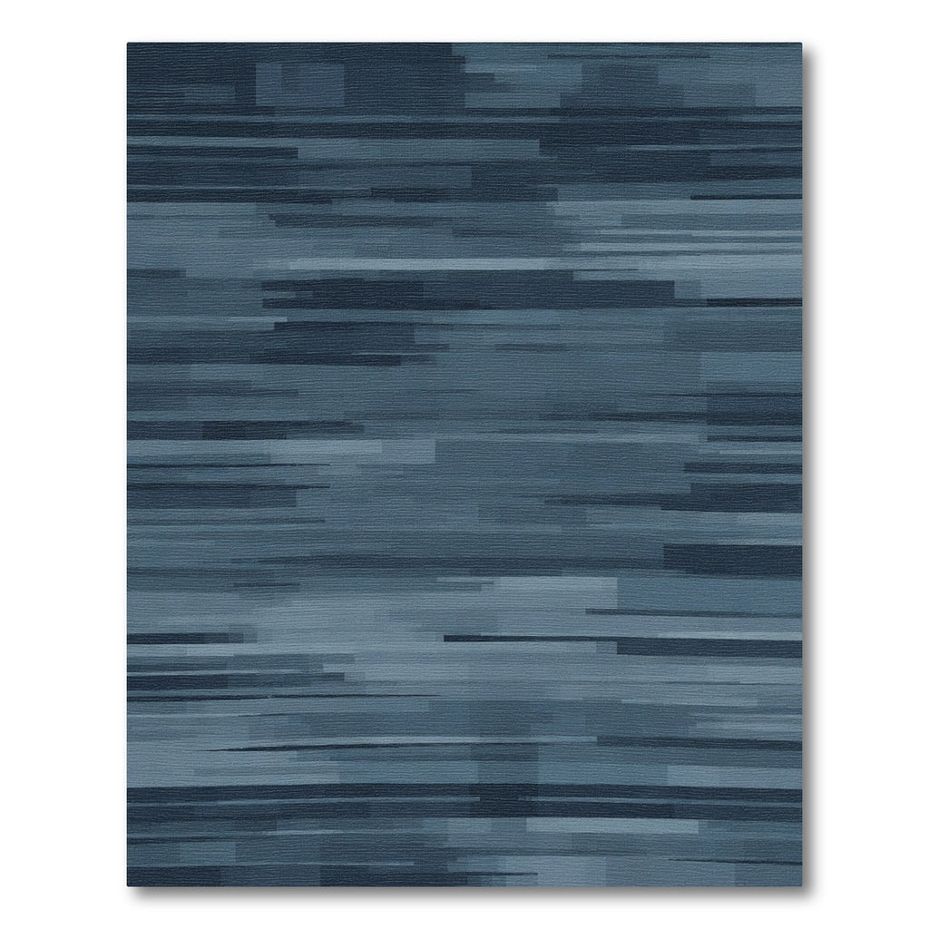 Ombre Teal Horizontal Stripe Rug