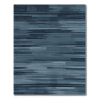 Ombre Teal Horizontal Stripe Rug