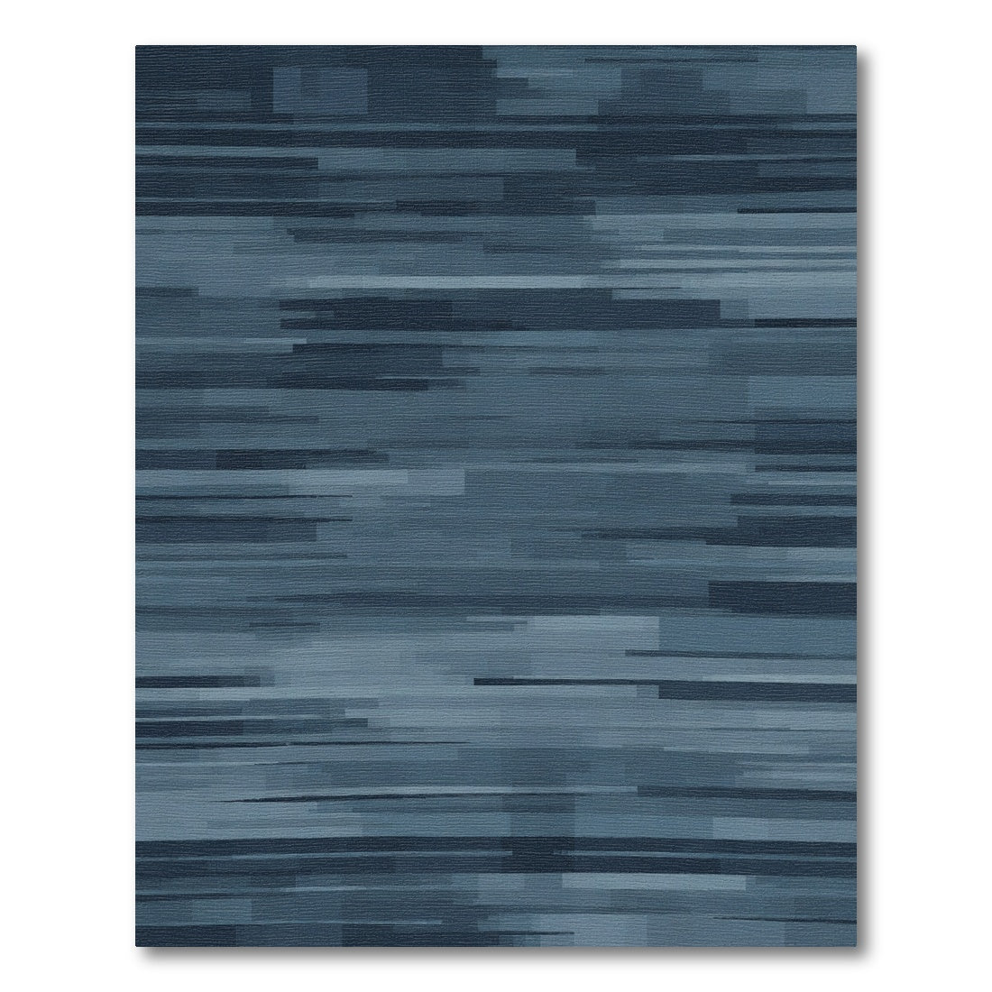 Ombre Teal Horizontal Stripe Rug