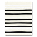 Cream And Black Wide Stripe Rug