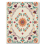 Vibrant Mandala Floral Medallion Rug