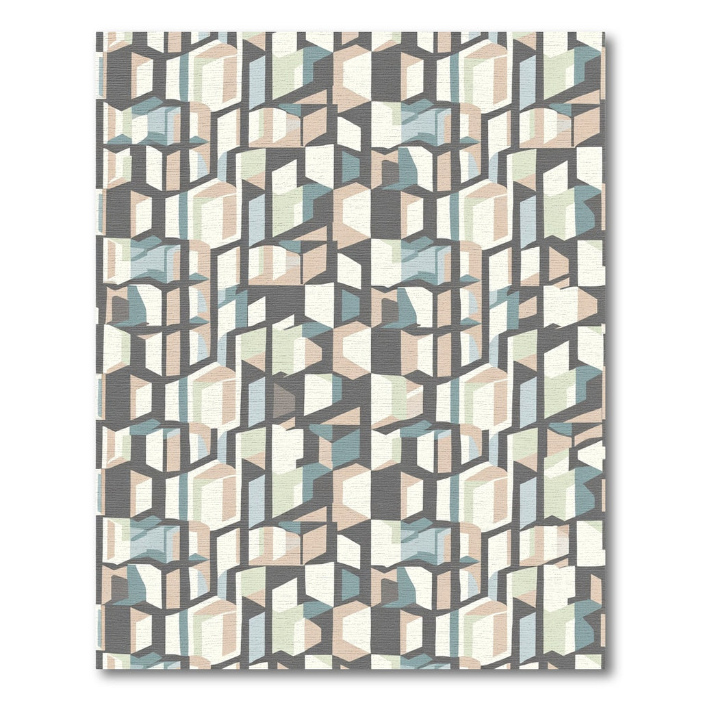 Geometric Cube Illusion Shadow Rug