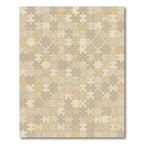 Sandy Beige Puzzle Pieces Area Rug