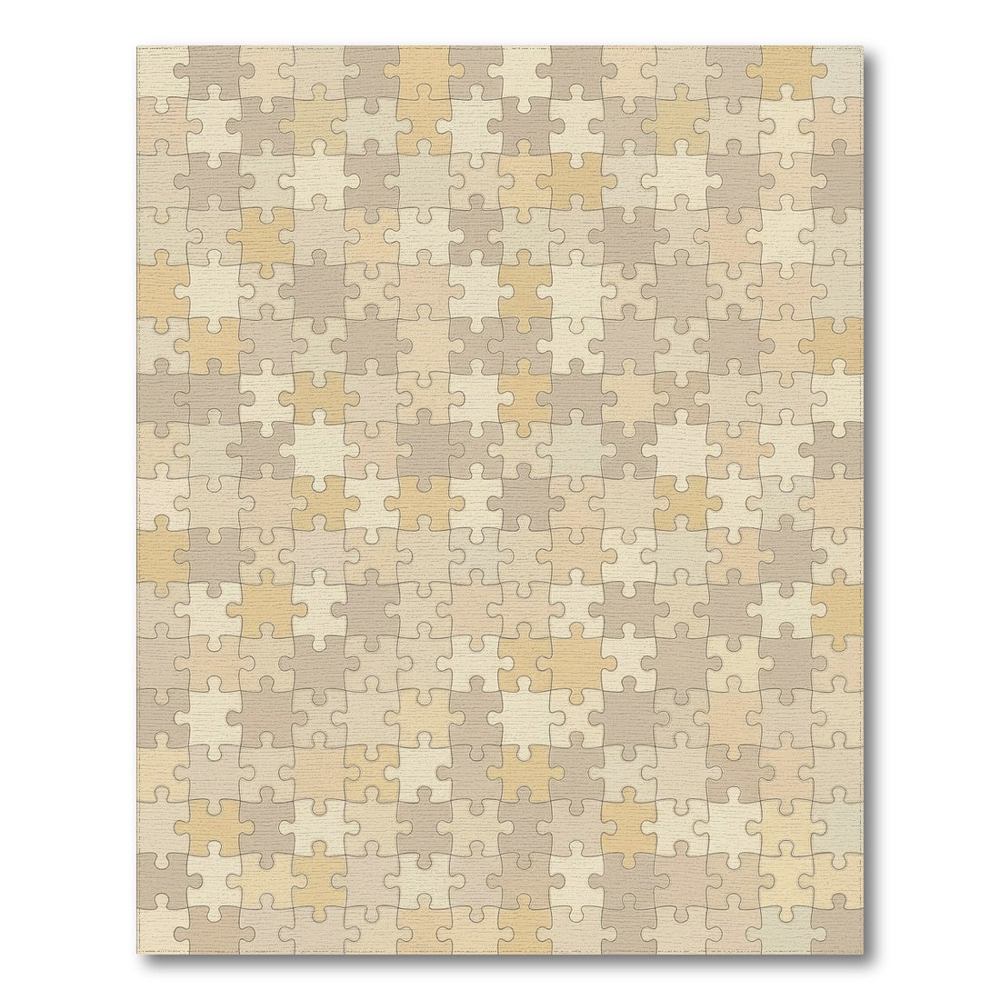 Sandy Beige Puzzle Pieces Area Rug
