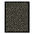Black and Cream Abstract Floral Arrangement Rug