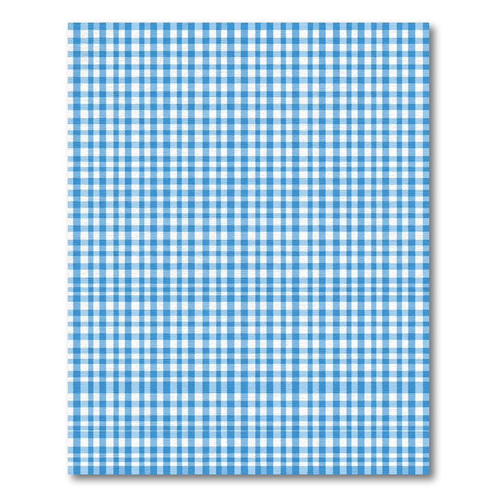 Classic Blue White Gingham Weave Rug