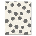 Cream Gray Organic Dot Composition Rug
