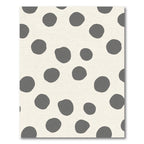 Cream Gray Organic Dot Composition Rug
