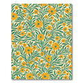 Golden Yellow Floral Vine Composition Rug